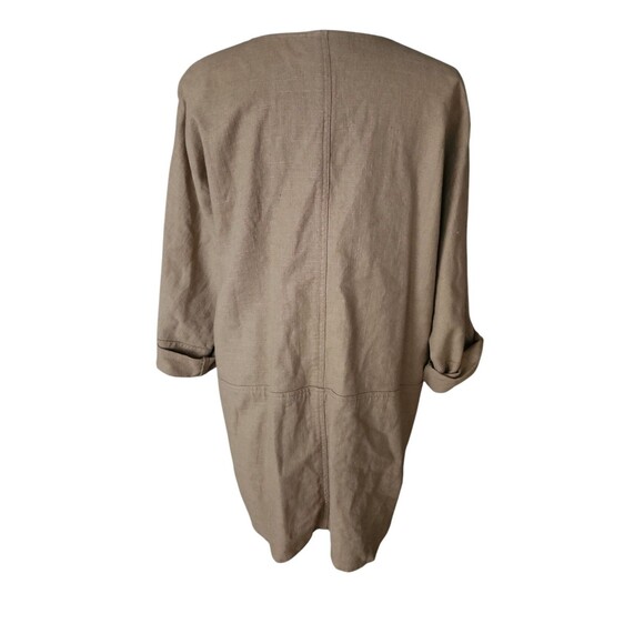 Chico's Minimalist Linen Blend Tunic Top Women's Size 12 Tan Boho Neutral Casual - Picture 3 of 8